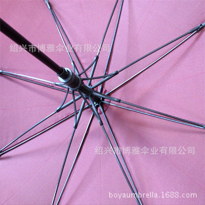 【工廠直銷可定制 碰擊布包邊橡膠彎柄高檔全纖維骨廣告禮品傘】價格,廠家,圖片,雨衣,紹興市博雅傘業-