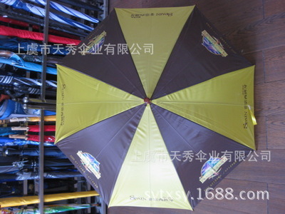 【外貿工廠 專業印刷LOGO 廣告傘 自開黑色烤漆直桿雨傘】價格,廠家,圖片,雨衣,上虞市天秀傘業-