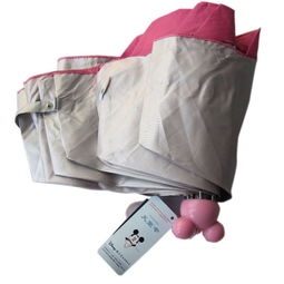 天堂傘 迪斯尼防紫外線三折鋼傘 m355gy 醬紅