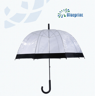 【供應加厚透明PVC阿波羅拱形公主塑膠雨傘】價格,廠家,圖片,雨衣,惠州市華煜傘業-