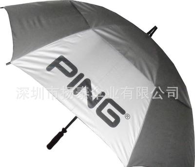 30寸8K190T滌綸銀膠布玻璃纖維EVA手柄防風手開雙層高傘詳解